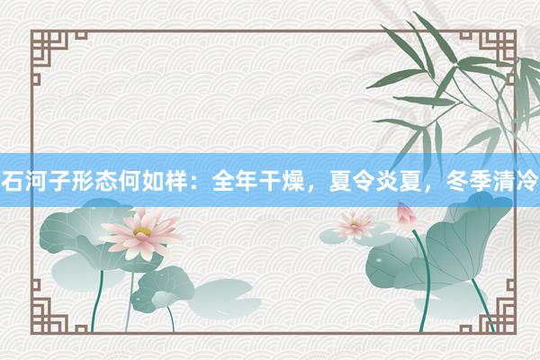 石河子形态何如样：全年干燥，夏令炎夏，冬季清冷