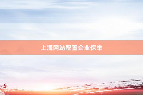 上海网站配置企业保举